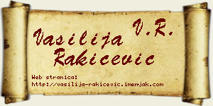 Vasilija Rakićević vizit kartica